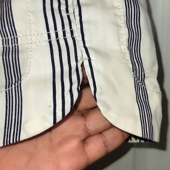 EXPRESS WOMEN'S  HIGH RISE  SILKY SHORT CREAM/BLUE SZ S/P - Picture 5 of 9